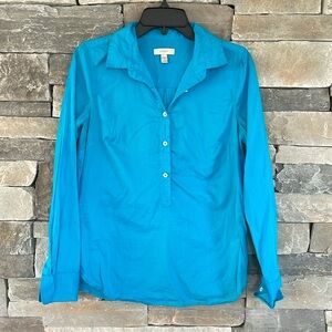 J. Crew Women's Blue Button-Up Top